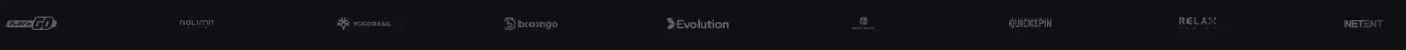 Logo's van Pragmatic Play NetEnt Evolution Gaming naast elkaar